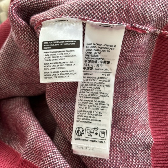 NWT Levi’s Ilia Red Argyle Knit Sweater Vest Vintage Inspired Shrunken Fit M - Picture 8 of 8